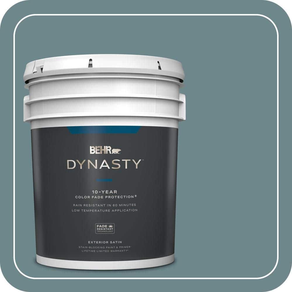 BEHR DYNASTY 5 gal. #MQ6-03 Winter in Paris Satin Enamel Exterior Stain-Blocking Paint & Primer