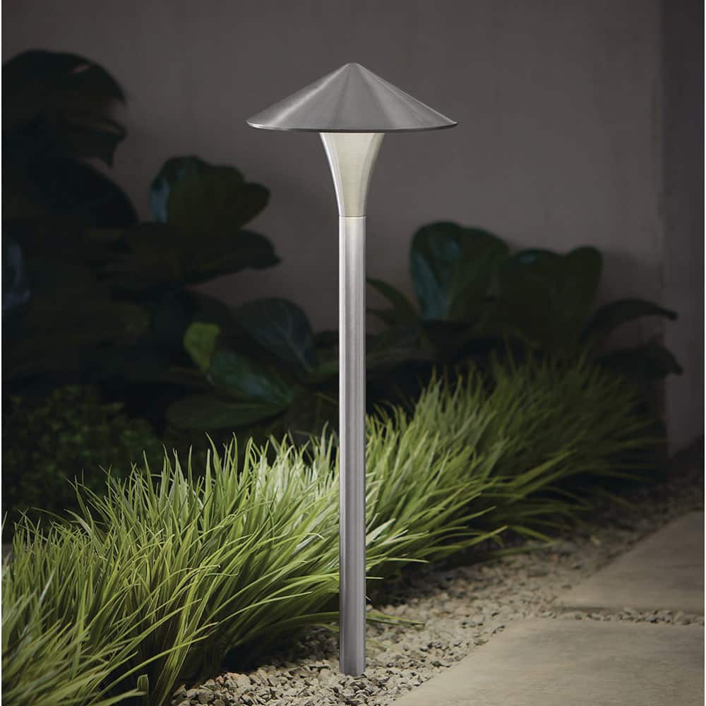 Hampton Bay Anderson Low Voltage Polished Aluminum Hardwired Weather Resistant Outdoor Path Light with MR11 LED Bulb