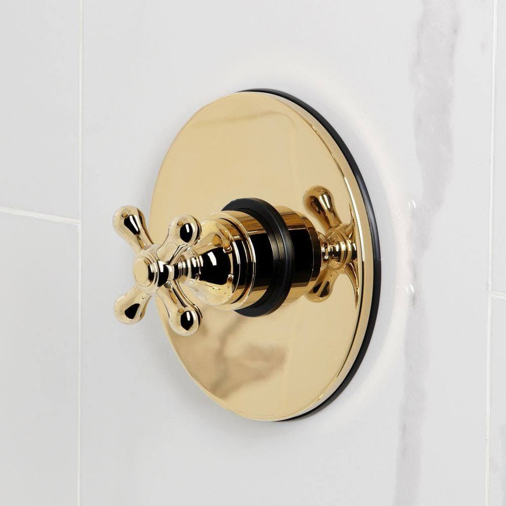 Kingston Brass Restoration 1-Handle 1-Spray Shower Faucet 1.8 GPM in Polished Brass (3)