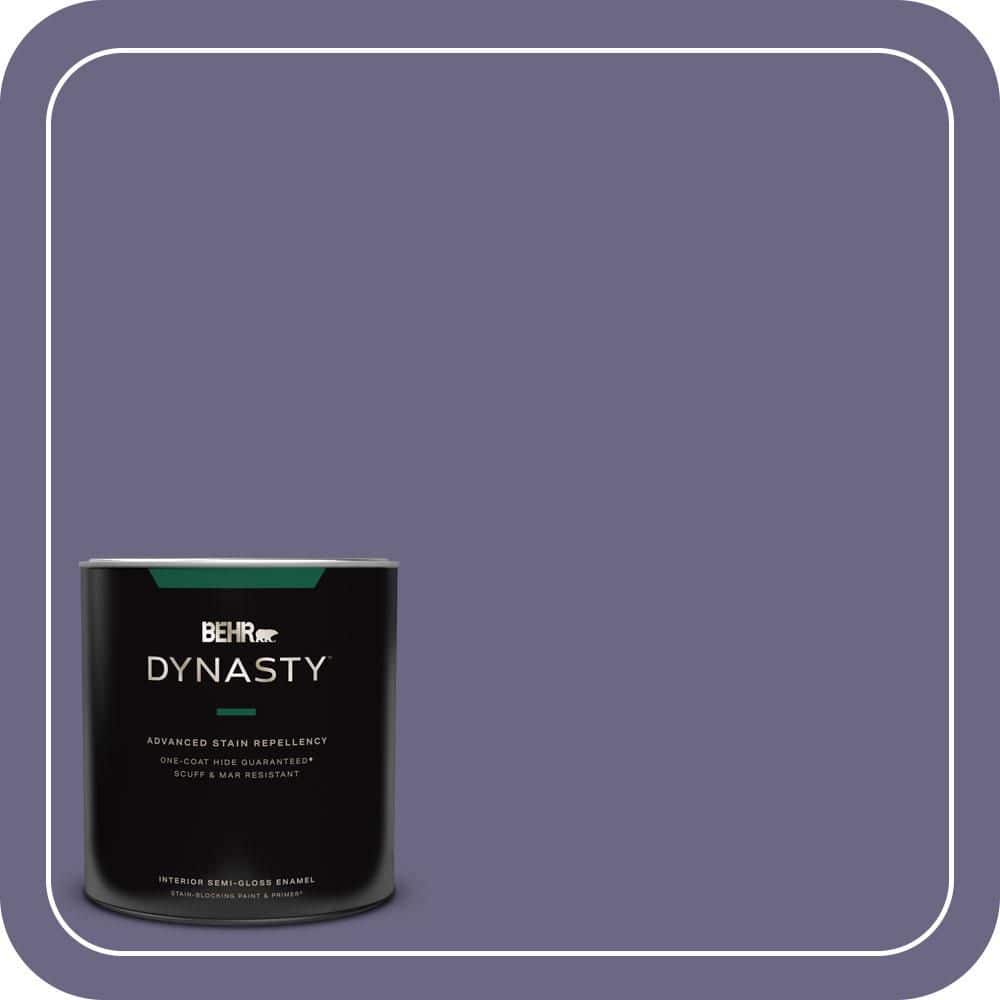 BEHR DYNASTY 1 qt. #PPU16-18 Hyacinth Arbor One-Coat Hide Semi-Gloss Enamel Interior Stain-Blocking Paint and Primer