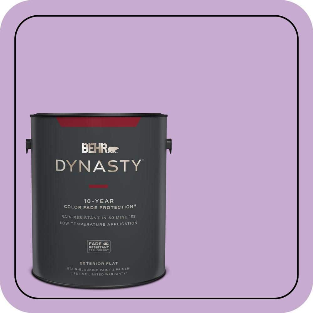 BEHR DYNASTY 1 gal. #660B-4 Pale Orchid Flat Exterior Stain-Blocking Paint & Primer