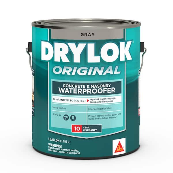 DRYLOK Original 1 gal. Gray Flat Latex Interior/Exterior Basement and Masonry Waterproofer (2)