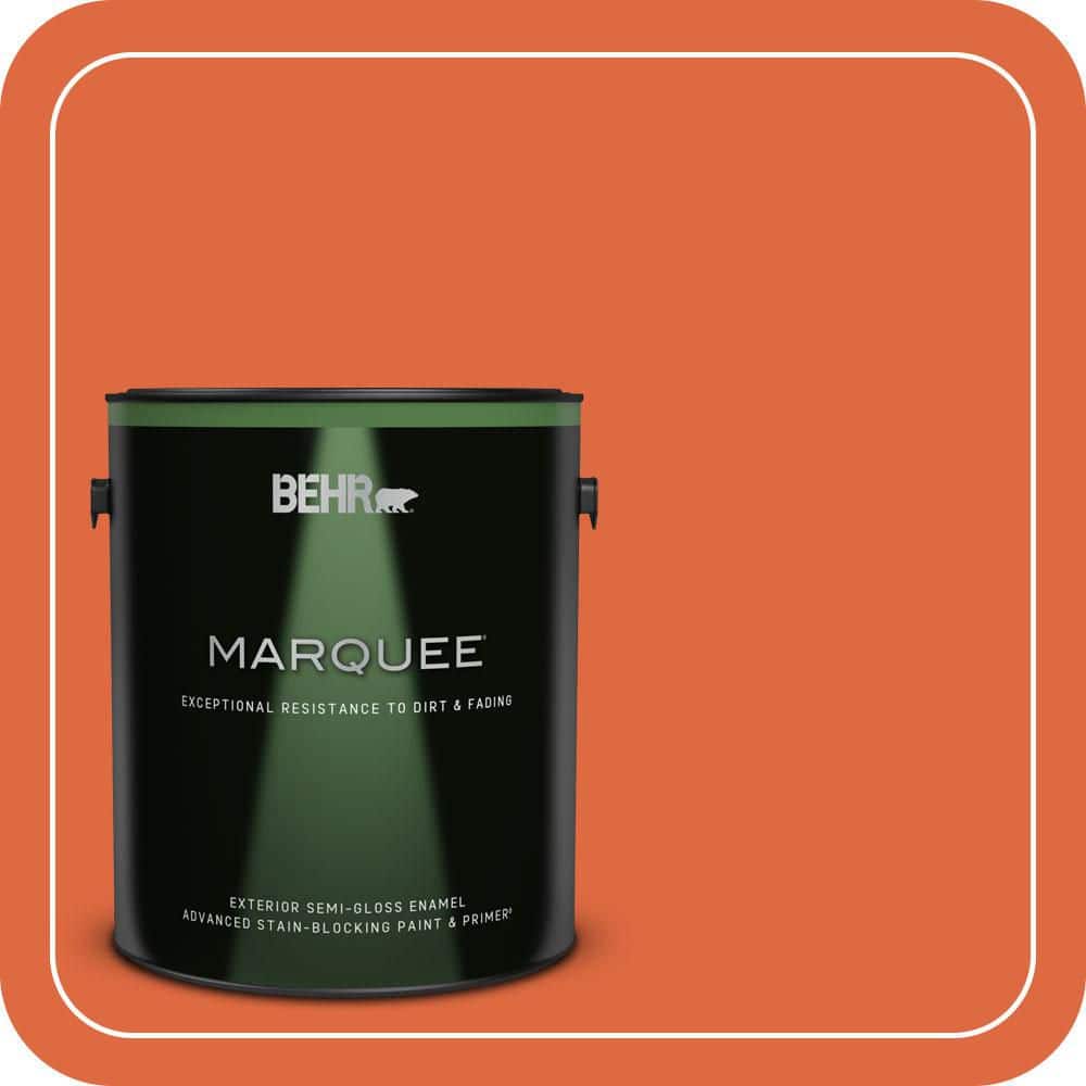 BEHR MARQUEE 1 gal. #P200-7 Bonfire Night Semi-Gloss Enamel Exterior Paint & Primer