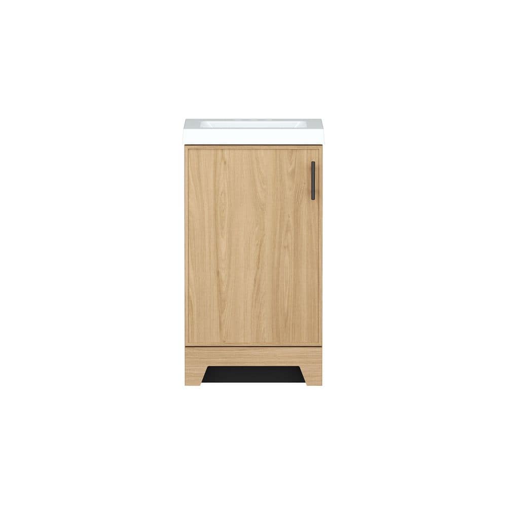 Glacier Bay Pinecreek 19 in. Single Sink Freestanding Sunlit Bathroom Vanity with White Cultured Marble Top (Assembled) (3)