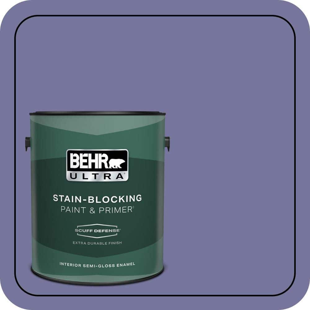 BEHR ULTRA 1 gal. #M550-6 Kimono Violet Extra Durable Semi-Gloss Enamel Interior Paint & Primer