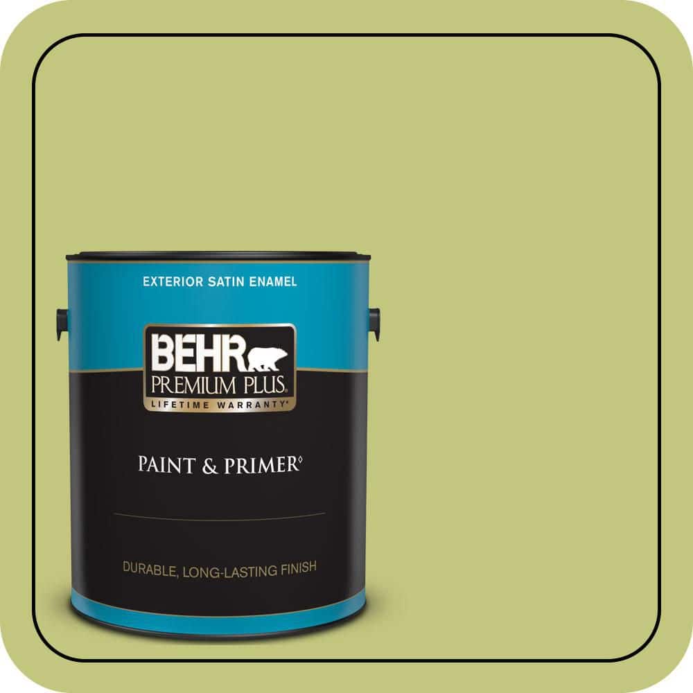 BEHR PREMIUM PLUS 1 gal. #P360-4 Soda Pop Satin Enamel Exterior Paint & Primer