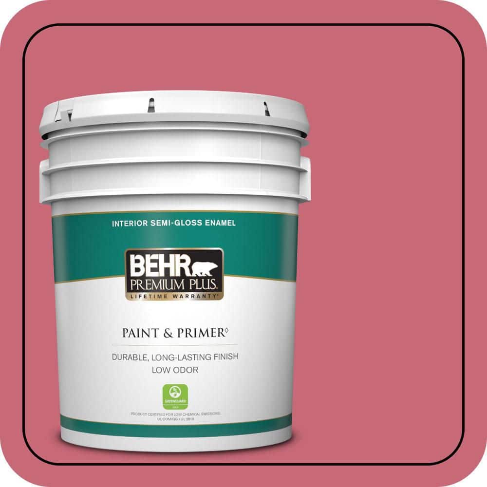 BEHR PREMIUM PLUS 5 gal. #P140-5 Lovebirds Semi-Gloss Enamel Low Odor Interior Paint & Primer