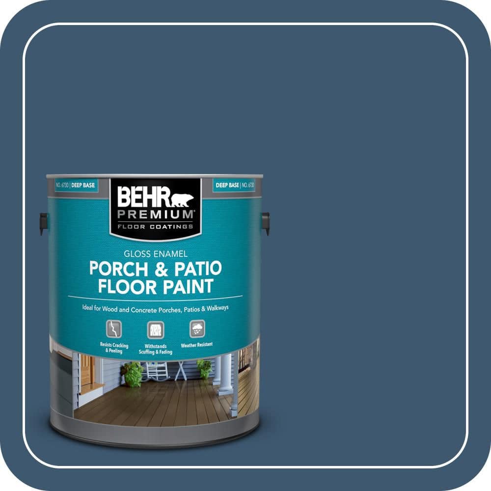 BEHR PREMIUM 1 gal. #BXC-24 Atlantic Tide Gloss Enamel Interior/Exterior Porch and Patio Floor Paint