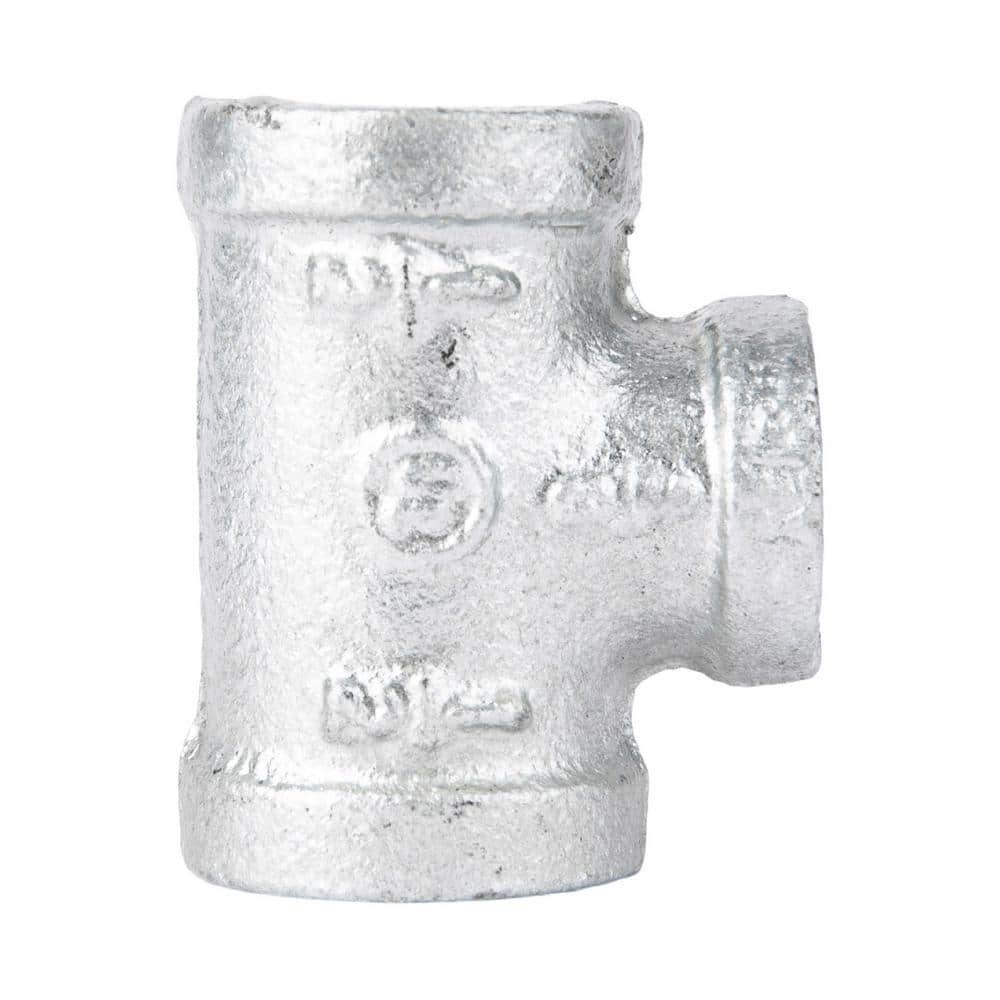 STZ 1/2 in. x 1/2 in. x 3/8 in. Iron Galvanized Reducing Tee (1)
