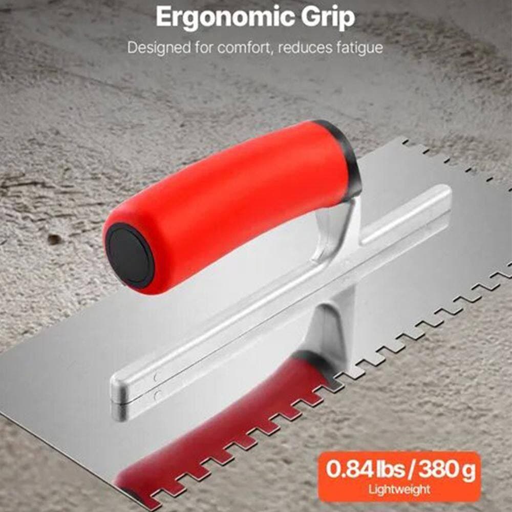 Unbranded 10.9 in. x 4.4 in. Tile Tools Stainless Steel Flat Finishing Trowel Concrete (2)