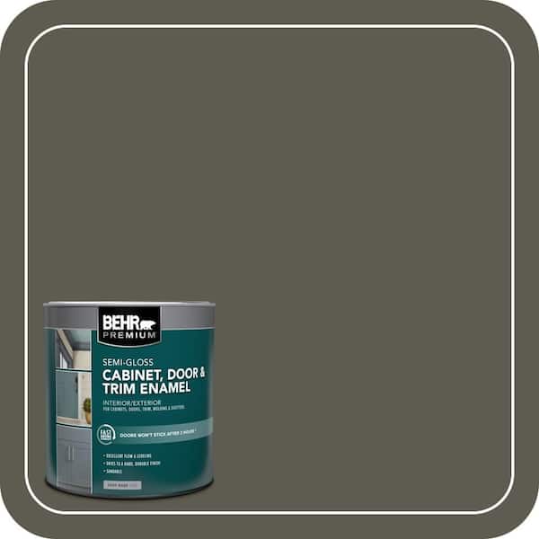 BEHR PREMIUM 1 qt. #N370-7 Night Mission Semi-Gloss Enamel Interior/Exterior Cabinet, Door & Trim Paint (2)
