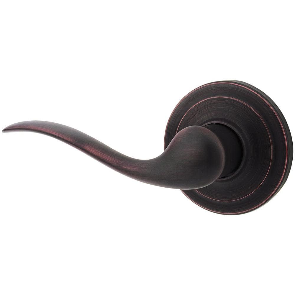 Kwikset Tustin Venetian Bronze Left-Handed Half-Dummy Door Handle with Microban Antimicrobial Technology