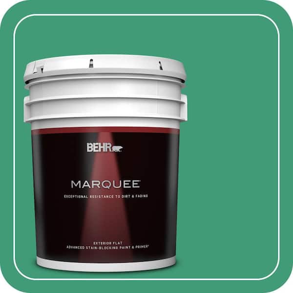 BEHR MARQUEE 5 gal. #MQ6-42 Dancing Jewel Flat Exterior Paint & Primer (2)