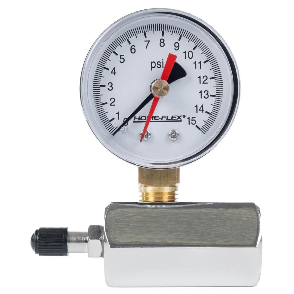 HOME-FLEX 15 psi Gas Pressure Test Gauge
