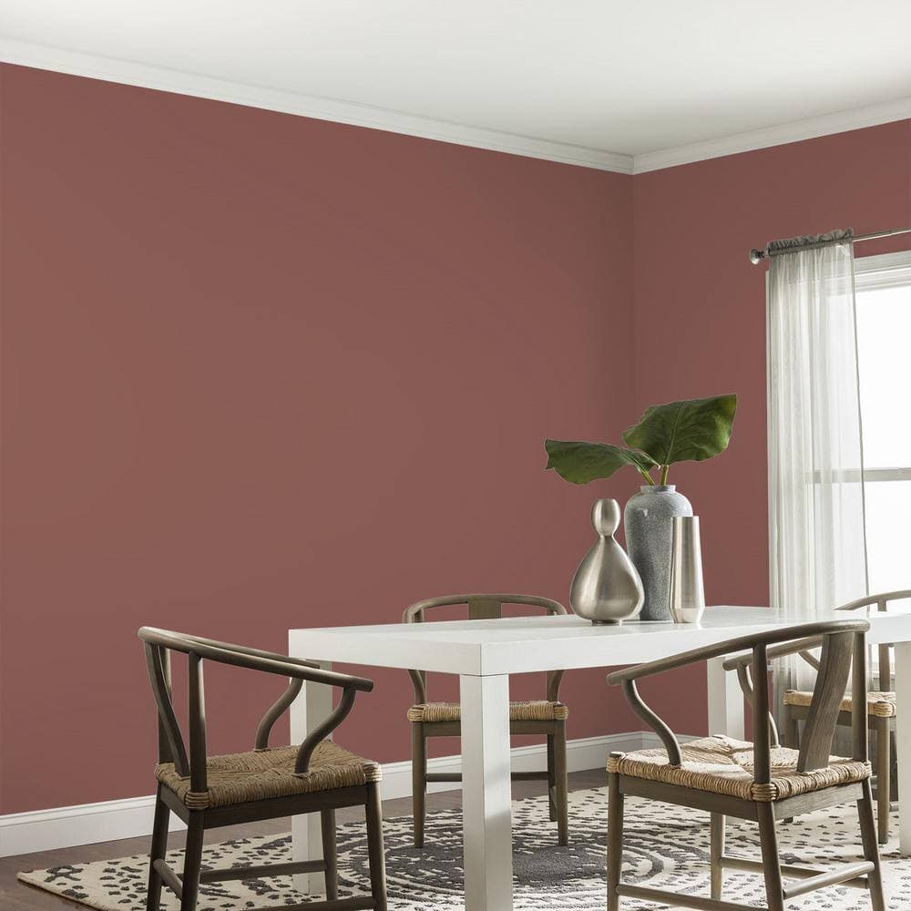 Glidden Premium 1 qt. PPG1060-6 Raspberry Truffle Satin Interior Latex Paint (4)