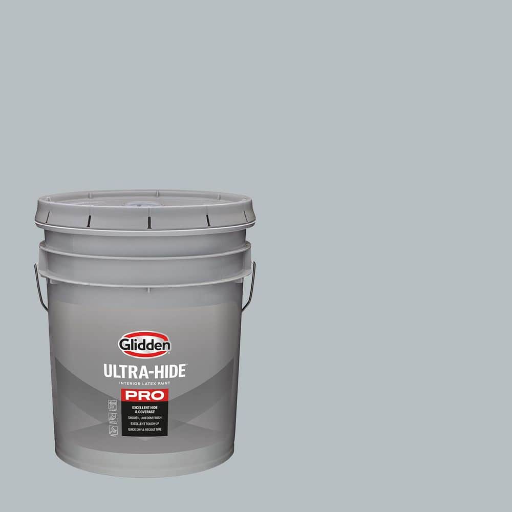 Glidden Ultra-Hide 5 gal. PPG1012-4 Gray Frost Ultra Flat Interior Paint