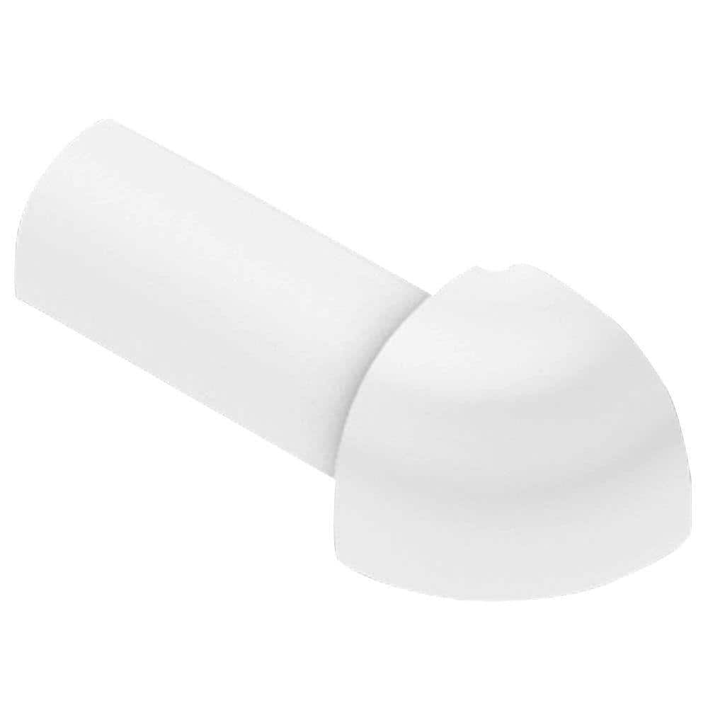 Schluter Rondec Bright White Color-Coated Aluminum 1/4 in. x 1 in. Metal 90 Degree Outside Corner