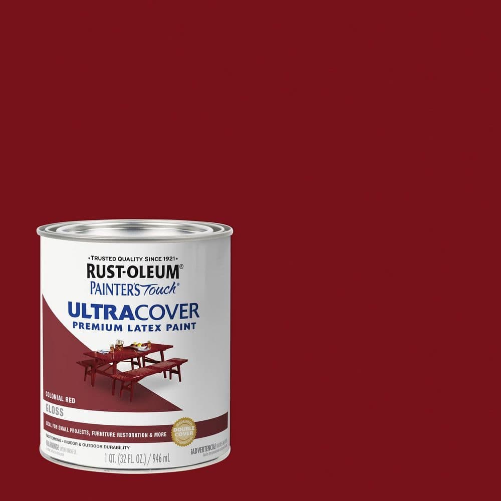 Rust-Oleum Painter's Touch 32 oz. Ultra Cover Gloss Colonial Red General Purpose Paint