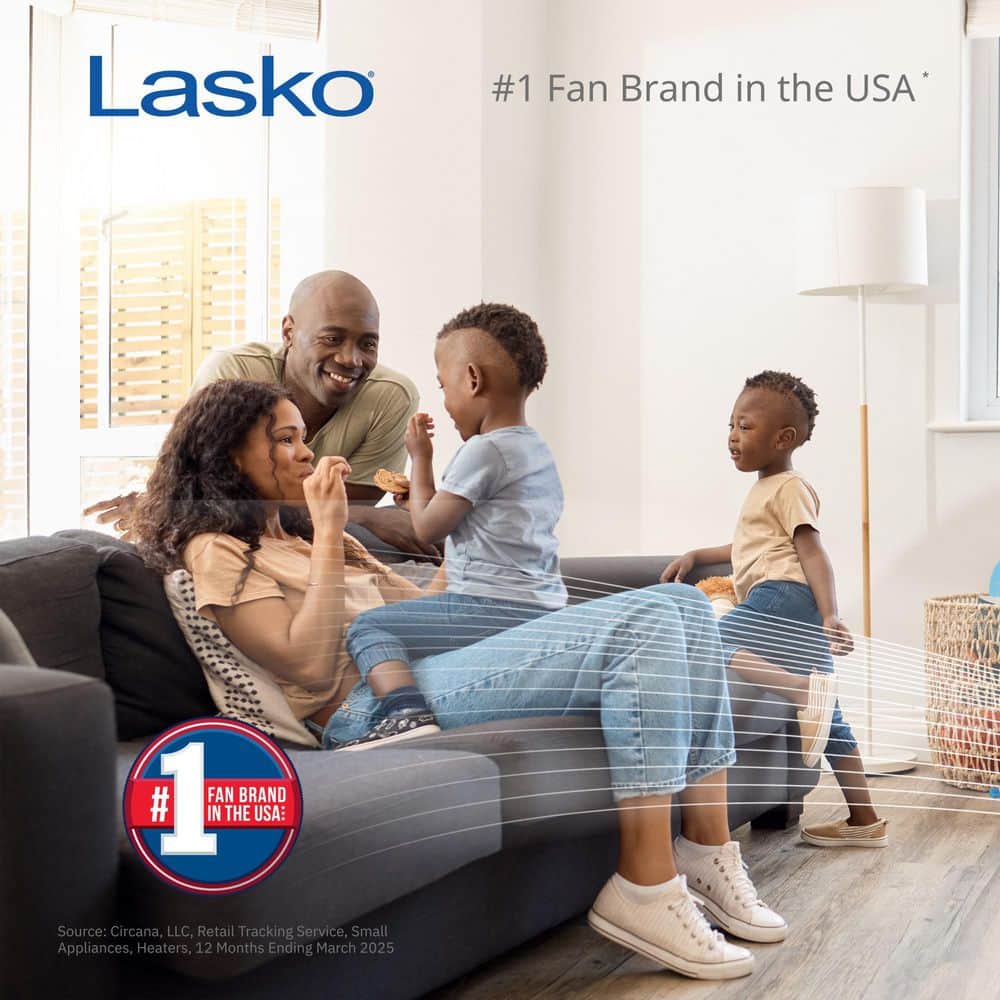 Lasko Box Fan 20 in. 3 Speed for Home with Save Smart Technology, 1800 CFM and Carry Handle (2)