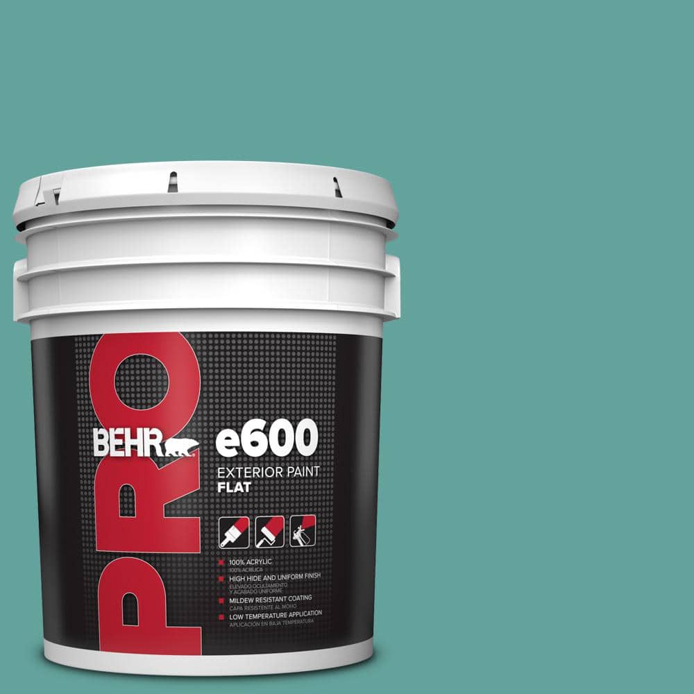 BEHR PRO 5 gal. #M450-5 Aqua Rapids Flat Exterior Paint
