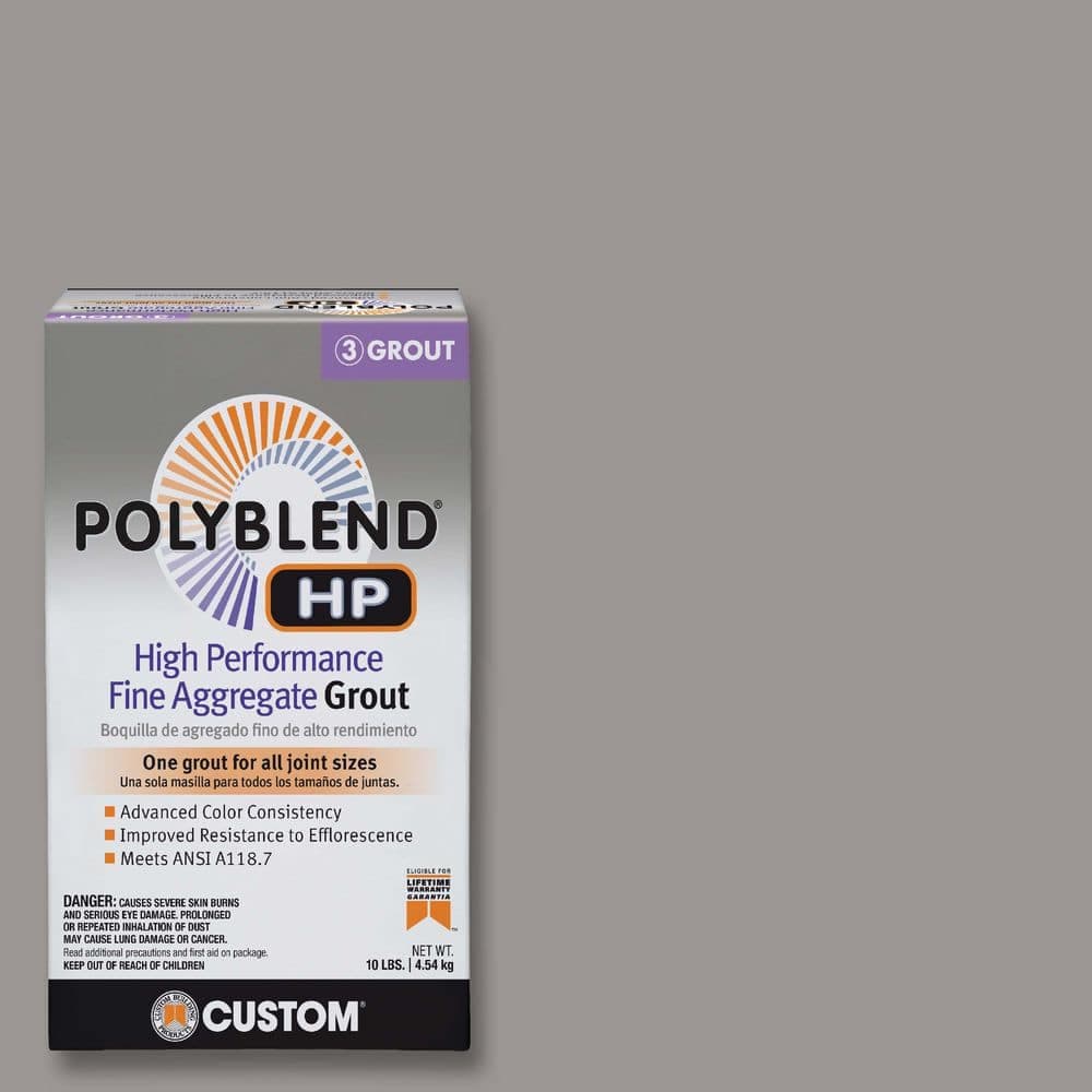Custom Building Products Polyblend HP #165 Delorean Gray 10 lbs. High Performance Fine Aggregate Grout (2)