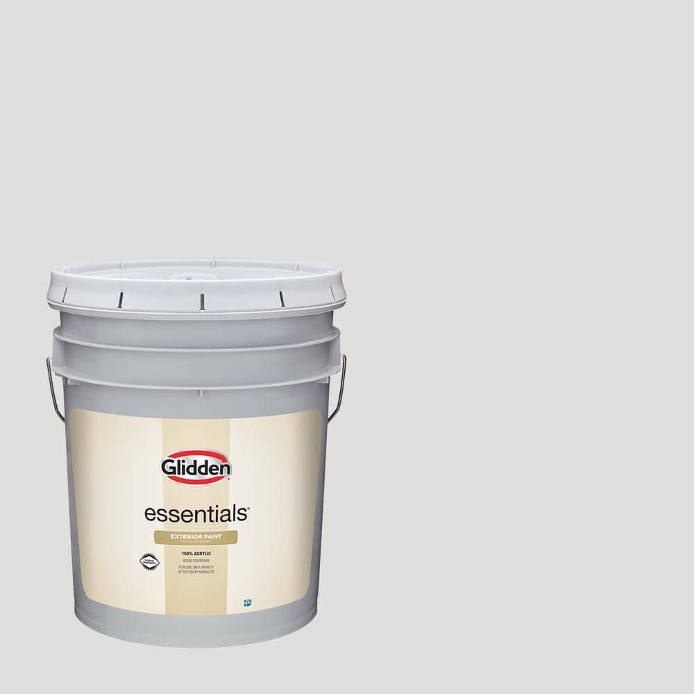 Glidden Essentials 5 gal. PPG0995-1 Shaded Whisper Flat Exterior Paint