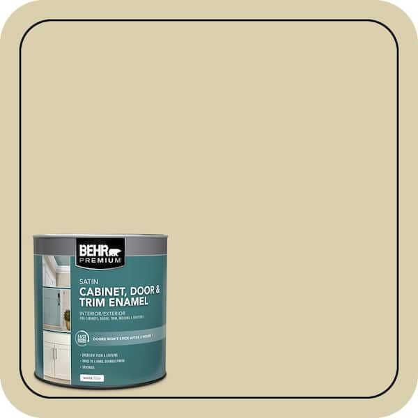 BEHR PREMIUM 1 qt. #M330-3 Sweet Jasmine Satin Enamel Interior/Exterior Cabinet, Door & Trim Paint (2)
