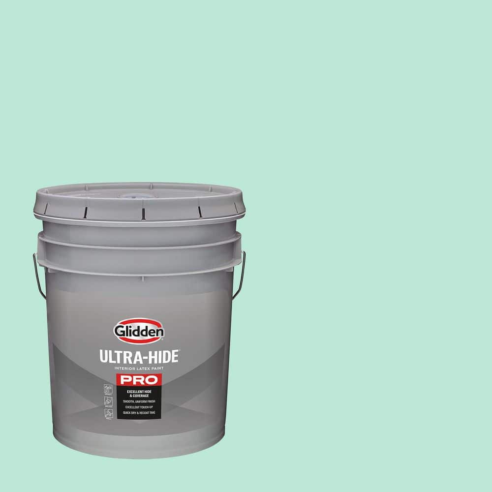 Glidden Ultra-Hide 5 gal. PPG1229-2 Wintergreen Mint Ultra Flat Interior Paint