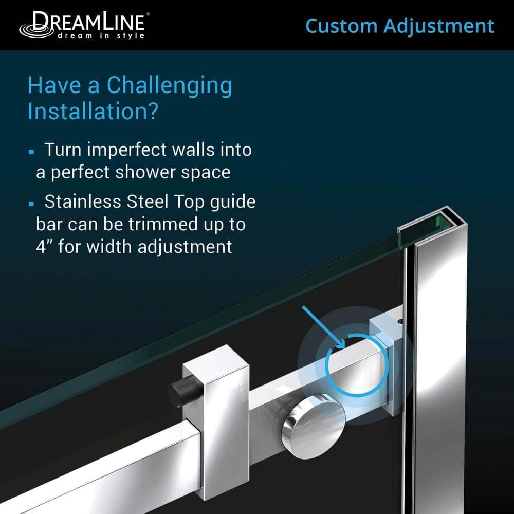 DreamLine Enigma Air 60.38 in. W x 76 in. H Rectangular Sliding Frameless Corner Shower Enclosure in Matte Black with Clear Glass (3)