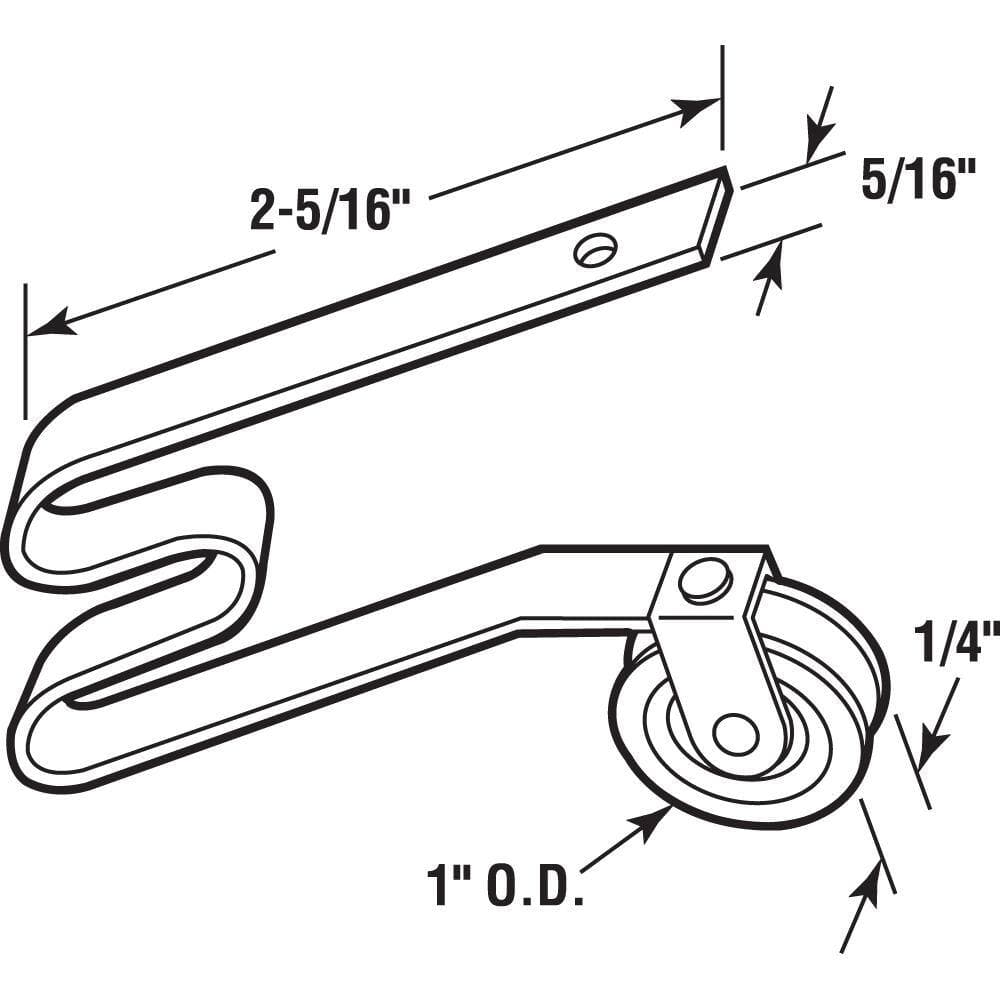 Prime-Line 1 in. Nylon Roller Screen Door Tension Spring (2)