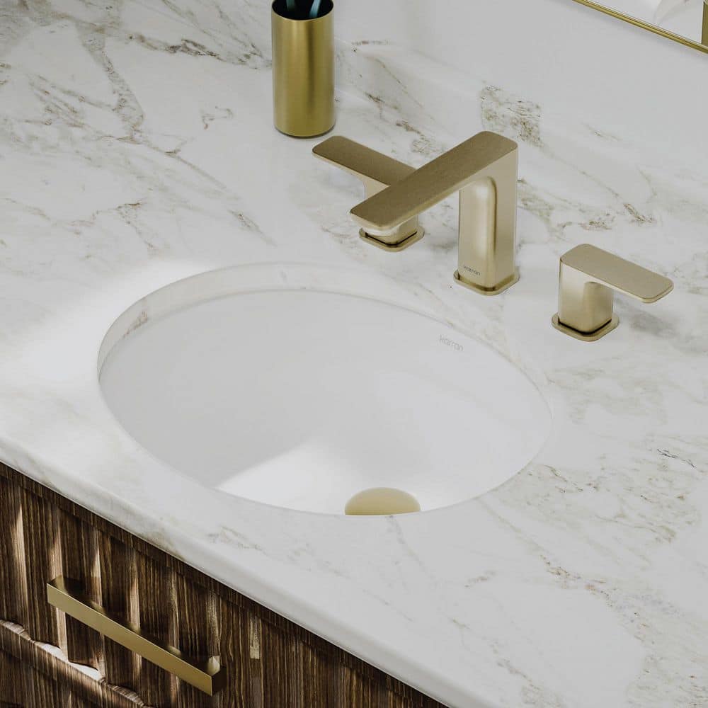 Karran Valera 18-1/8 in. x 15 in. Oval Undermount Vitreous China Bathroom Sink in White (3)