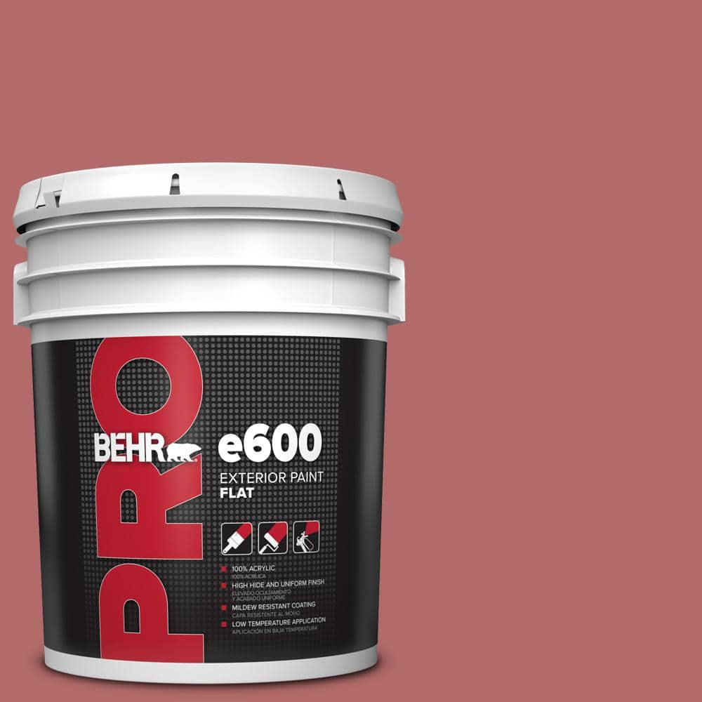 BEHR PRO 5 gal. #PMD-12 Desert Rose Flat Exterior Paint