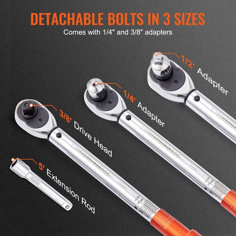 SKYSHALO Torque Wrench, 10-150ft. lb/14-204n. m 1/2-in. Drive Click Torque, 1.5 in. W x 16.9 in. D Chrome Vanadium Workbench Top (3)
