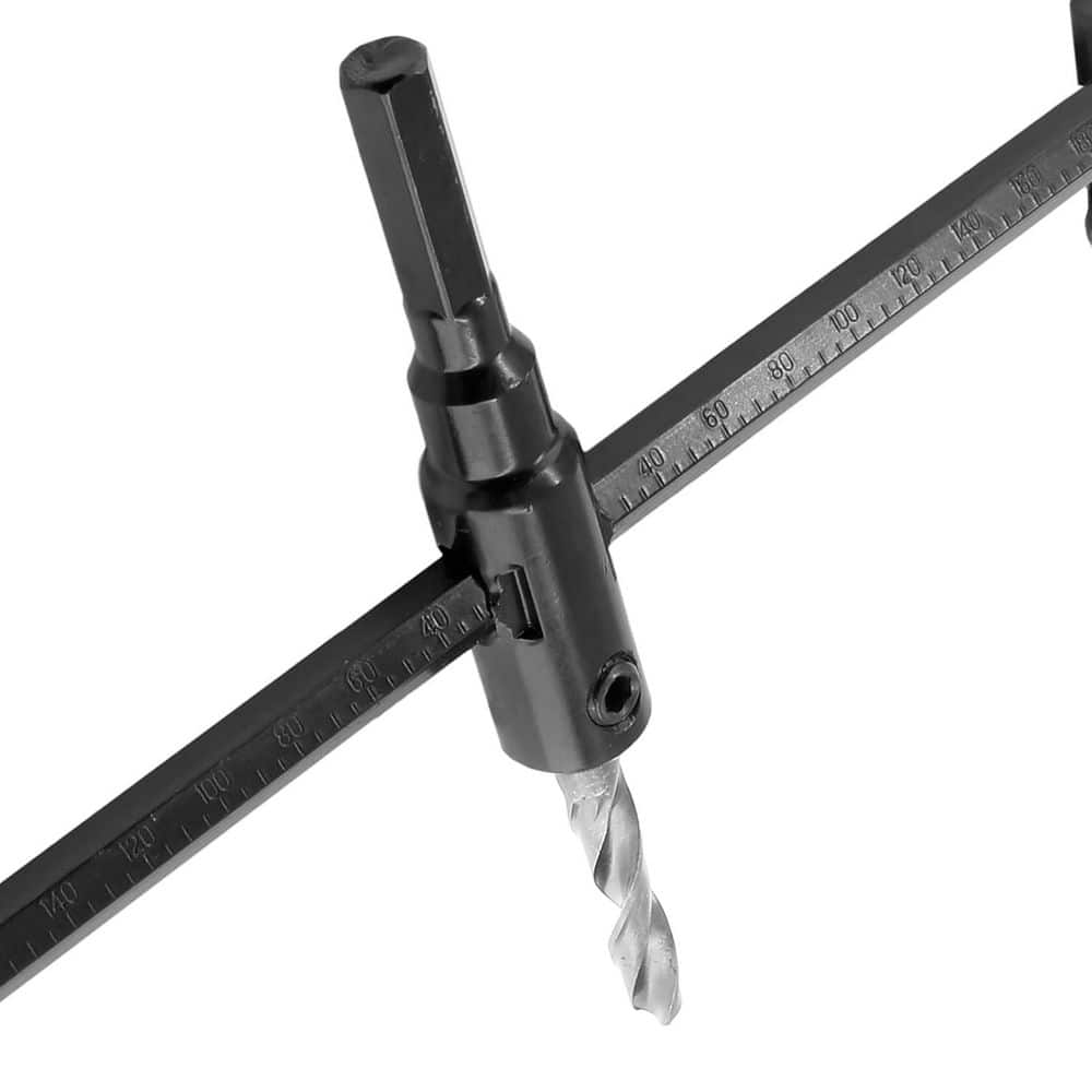 Unbranded Adjustable Hole Saw 1-3/16 to 7-7/8 Heavy Duty Circle Cutter Drill Bit for Wood and Drywall Round Cutting DIY Tool Black (2)
