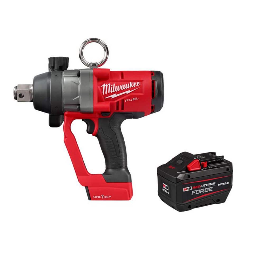 Milwaukee M18 FUEL ONE-KEY 18V Lithium-Ion Brushless Cordless 1 in. Impact Wrench w/ Friction Ring w/ FORGE 12.0 Ah Battery (1)