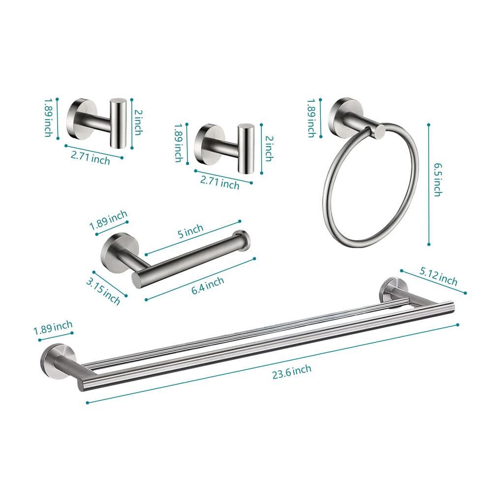 Tahanbath Bath Hardware Set with Hand Towel Holder (2)