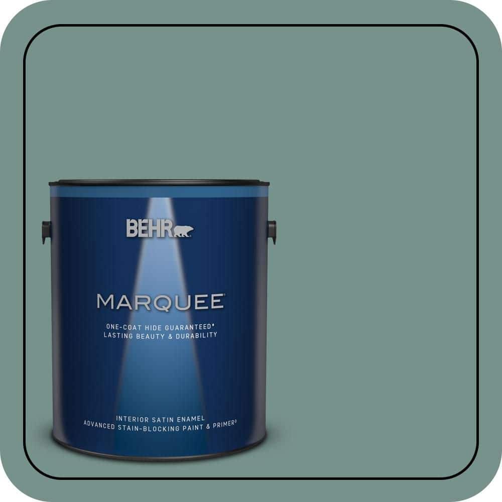 BEHR MARQUEE 1 gal. #S430-5 Longmeadow One-Coat Hide Satin Enamel Interior Paint & Primer (1)