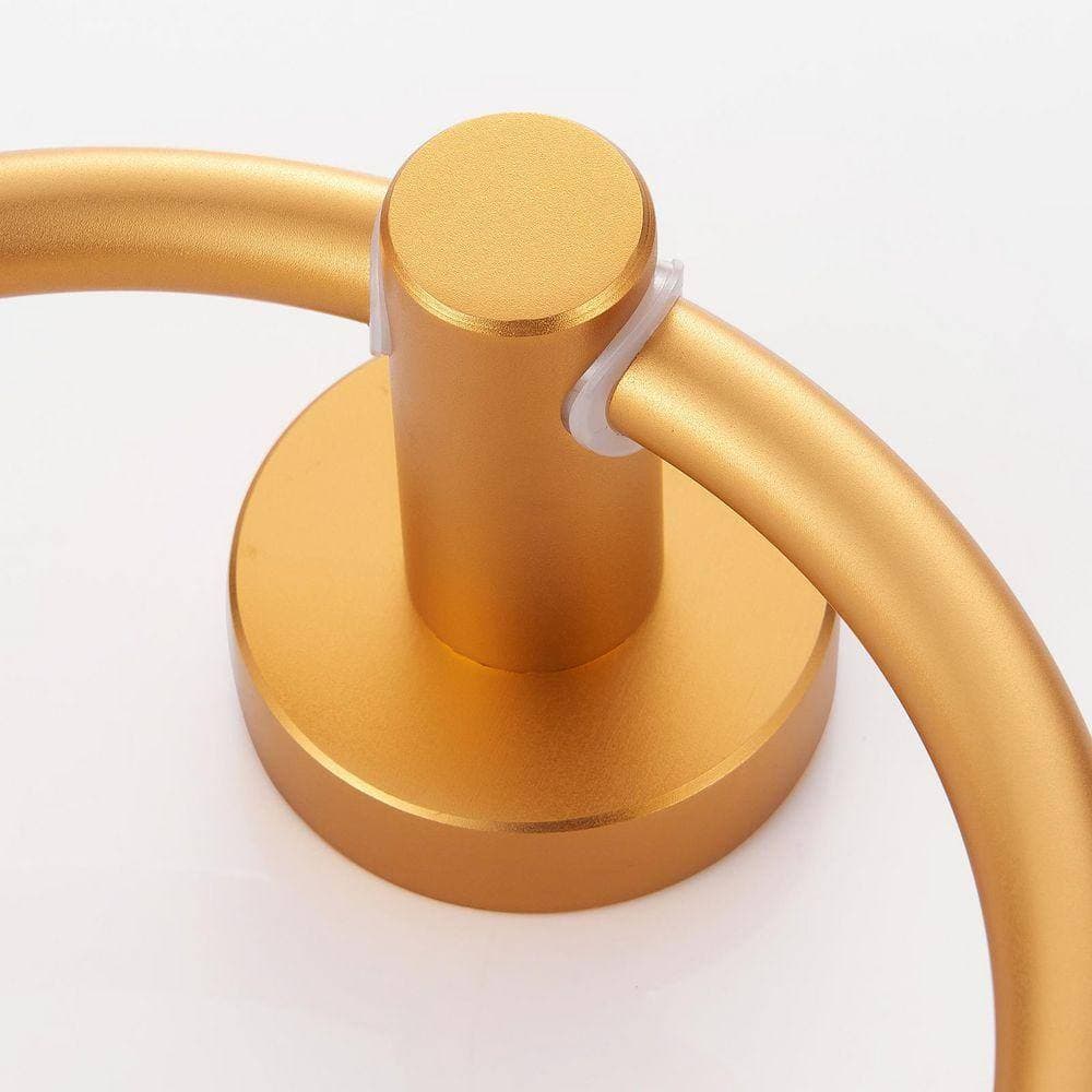 Flynama Thicken Space Aluminum Round Wall Mounted Towel Ring (3)