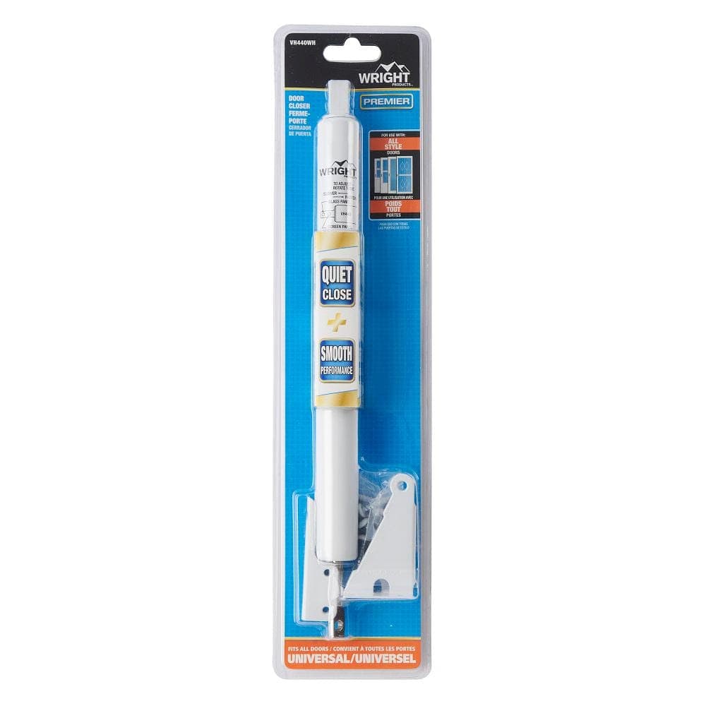 Wright Products Medium Duty Hydraulic White Door Closer, White (2)
