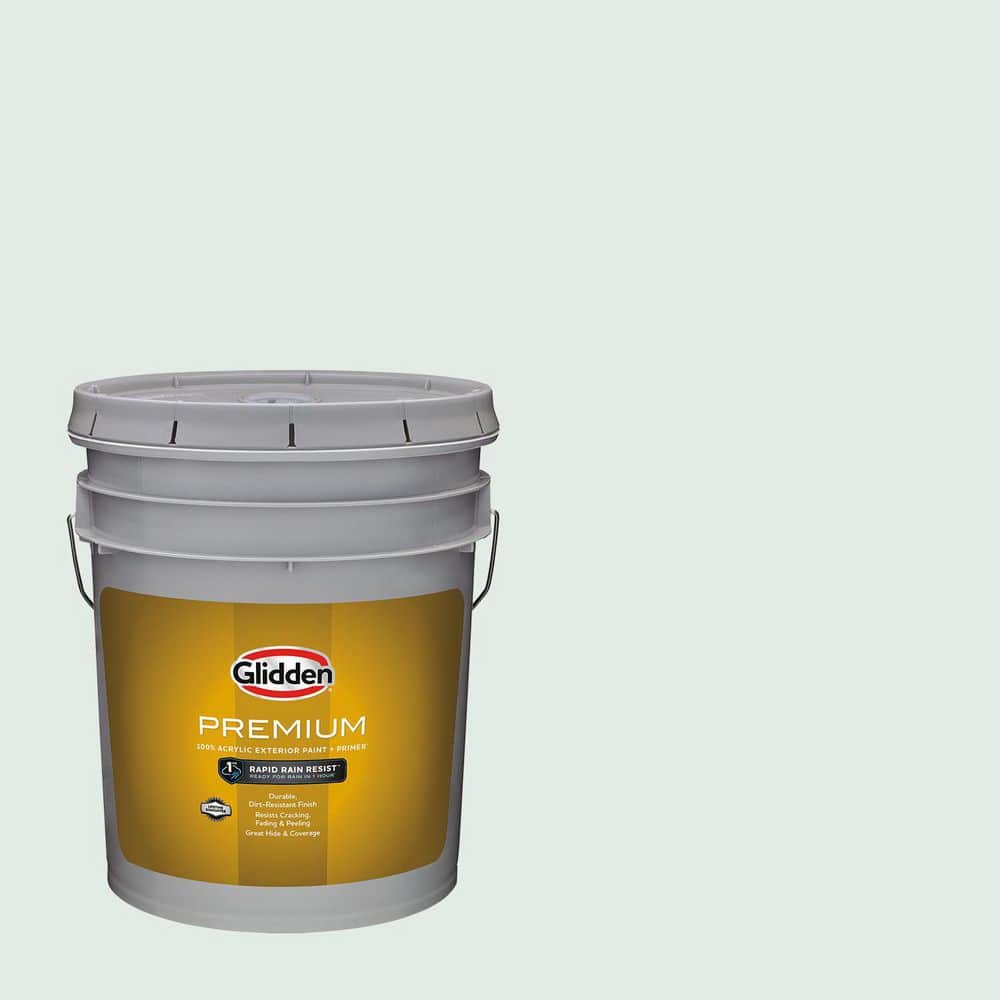 Glidden Premium 5 gal. PPG1231-1 Hallowed Hush Semi-Gloss Exterior Latex Paint (1)