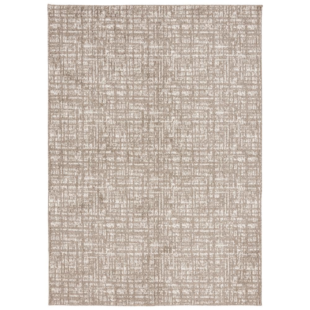 Unbranded Motley Light Brown/White 8 ft. x 10 ft. Area Rug