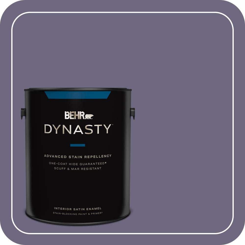 BEHR DYNASTY 1 gal. #S570-6 New Orleans One-Coat Hide Satin Enamel Interior Stain-Blocking Paint and Primer