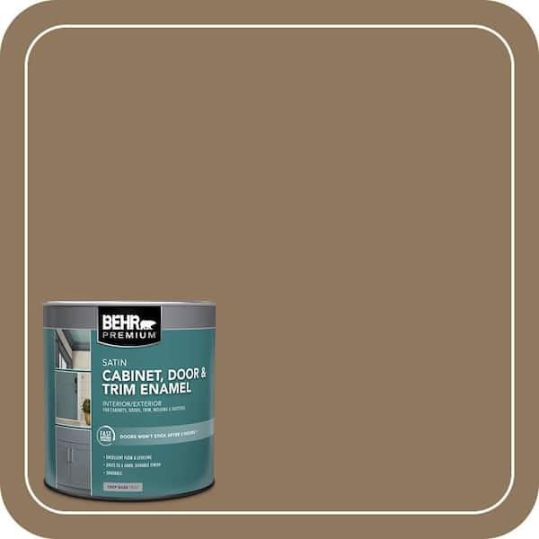 BEHR PREMIUM 1 qt. #N300-6 Archaeological Site Satin Enamel Interior/Exterior Cabinet, Door & Trim Paint (2)