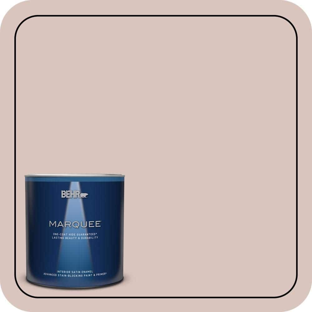 BEHR MARQUEE 1 qt. #MQ3-05 Bella Mia One-Coat Hide Satin Enamel Interior Paint & Primer