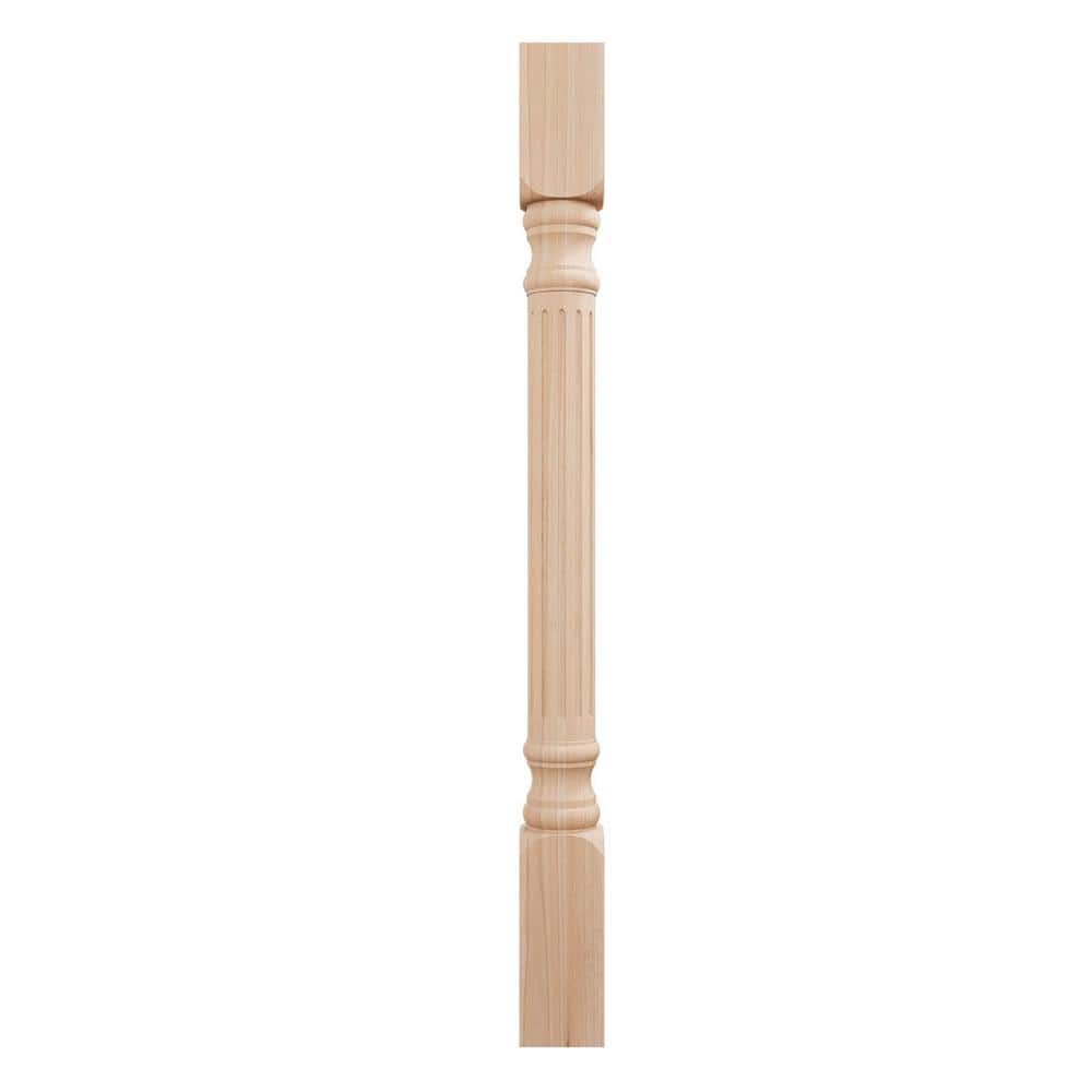 Ekena Millwork 3-3/4 in. 3-3/4 in. 35-1/2 in. Unfinished Richmond Fluted Cabinet Column (2)