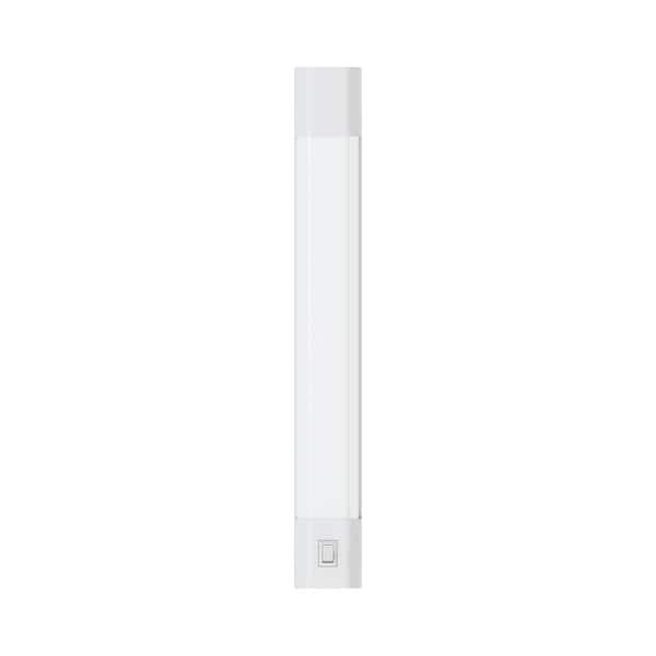 PRIVATE BRAND UNBRANDED 12 in. Plug-In White Integrated LED Linkable Under Cabinet Light, Soft White 3000K