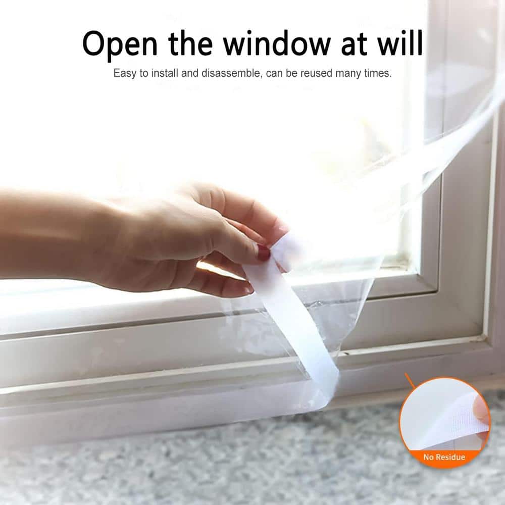 Wellco 71 in. x 79 in. Indoor Window Insulation Kit for Winter Keep Cold Out (2)
