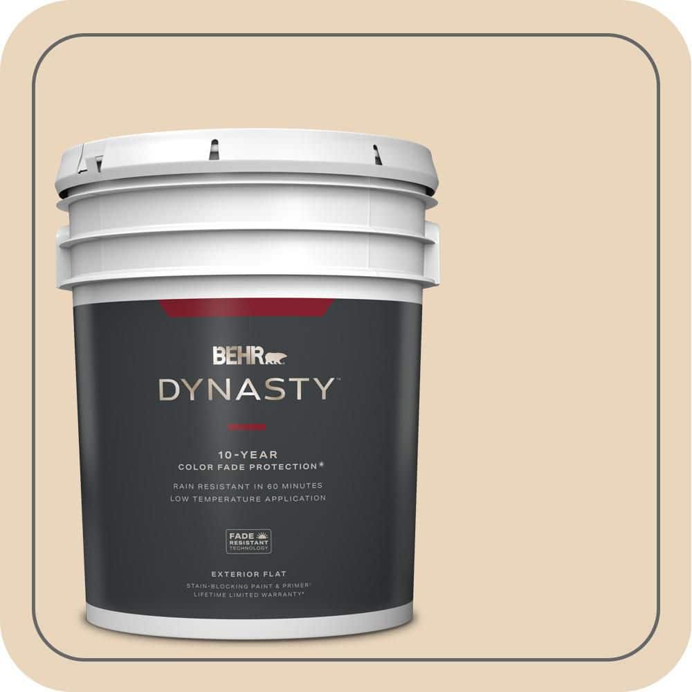 BEHR DYNASTY 5 gal. #PPH-14 Roasted Almond Flat Exterior Stain-Blocking Paint & Primer