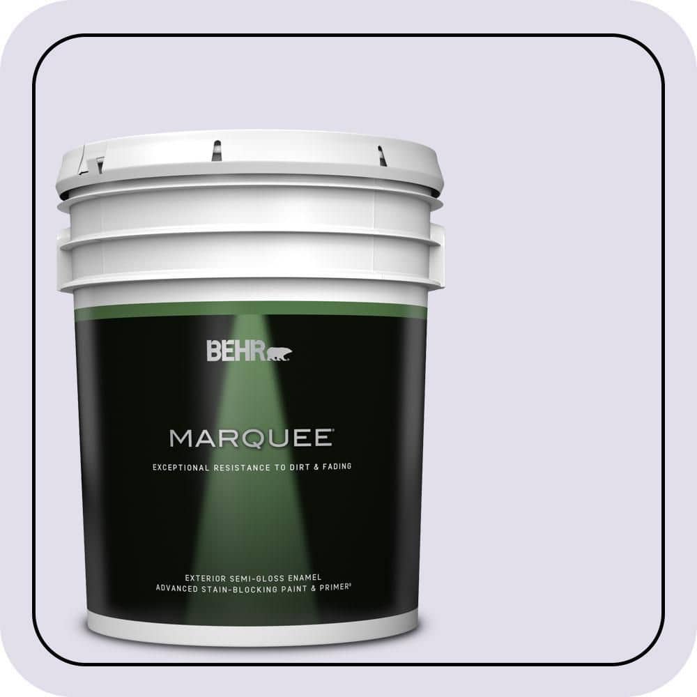 BEHR MARQUEE 5 gal. #M560-1 Sweet Bianca Semi-Gloss Enamel Exterior Paint & Primer