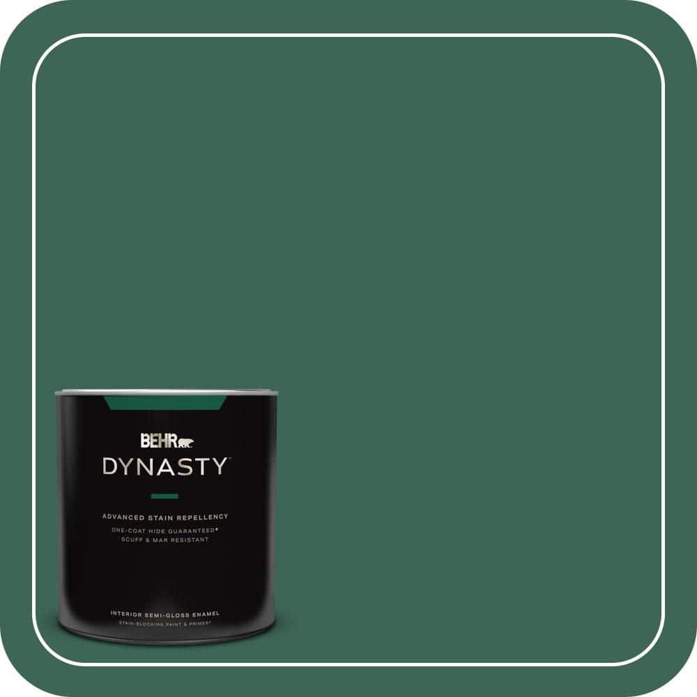 BEHR DYNASTY 1 qt. #480D-7 Isle of Pines Semi-Gloss Enamel Interior Stain-Blocking Paint and Primer